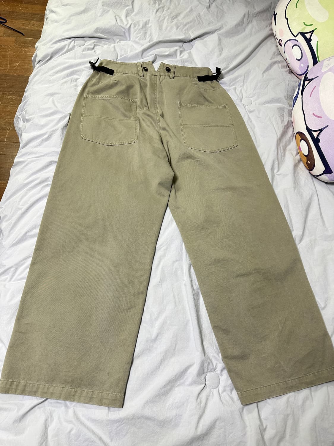 폴리테루 서스펜더 팬츠 치노 베이지 상품이미지2