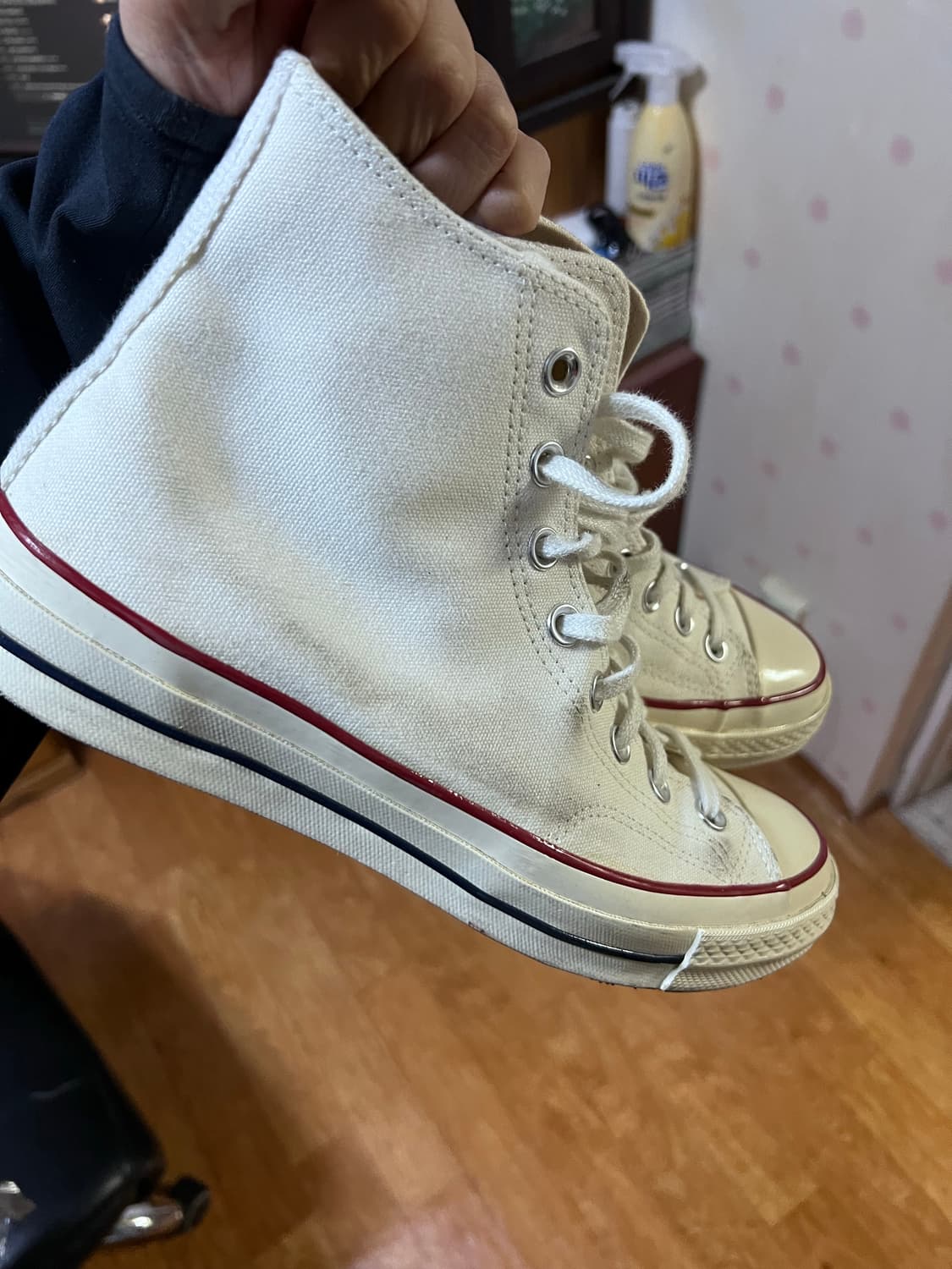 컨버스 척테일러 70하이 화이트 270 판매 상품이미지4