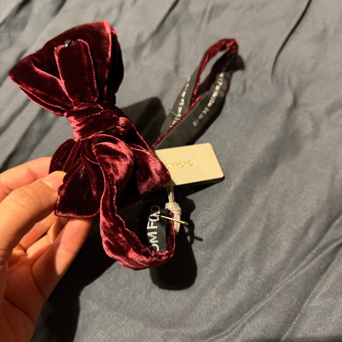 새상품) 톰포드 벨벳 와인 보타이 판매 합니다. 상품이미지3