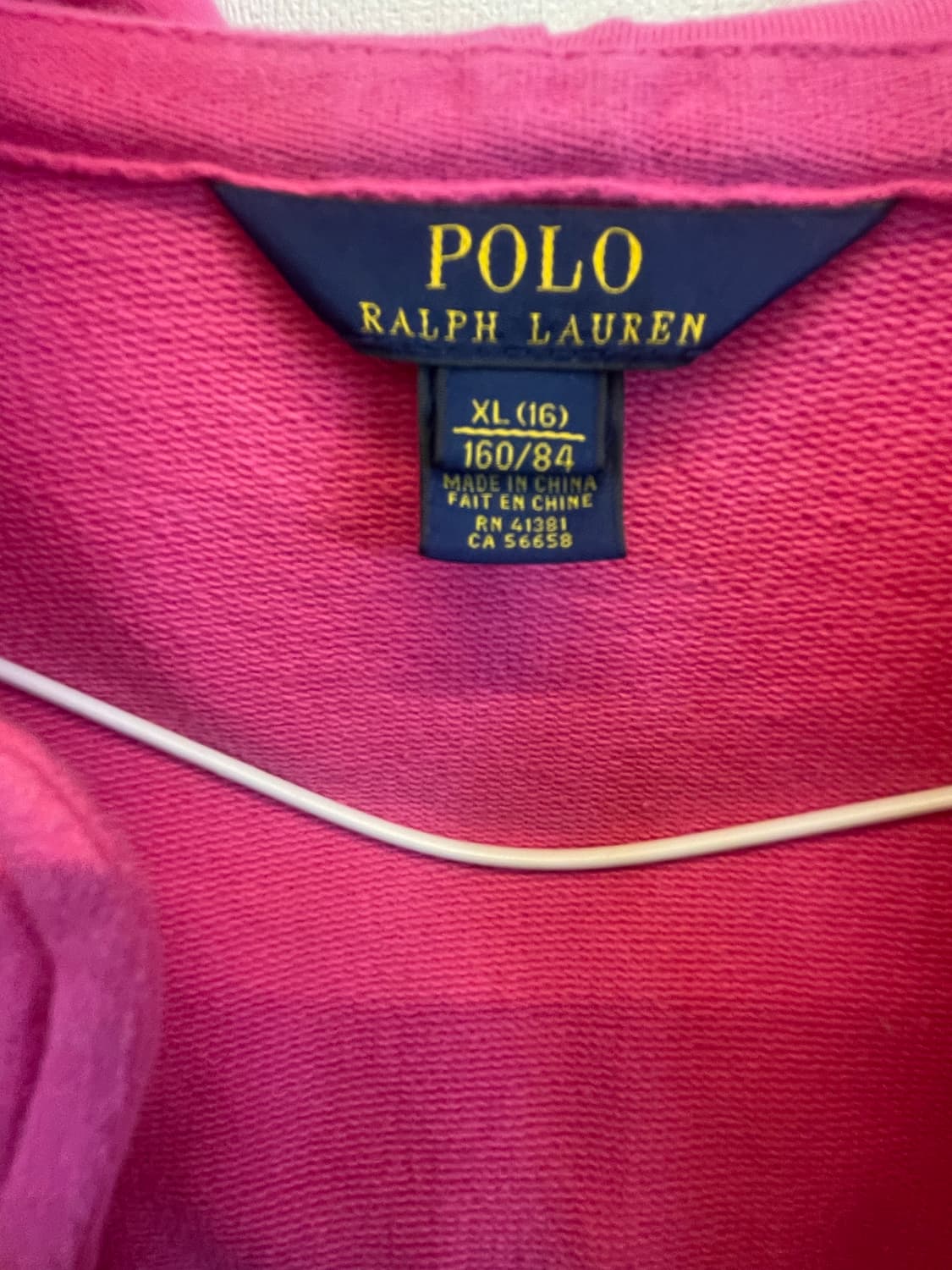 폴로랄프로렌 핑크 후드집업:) 폴로걸즈XL 후드집업 면100% 상품이미지4