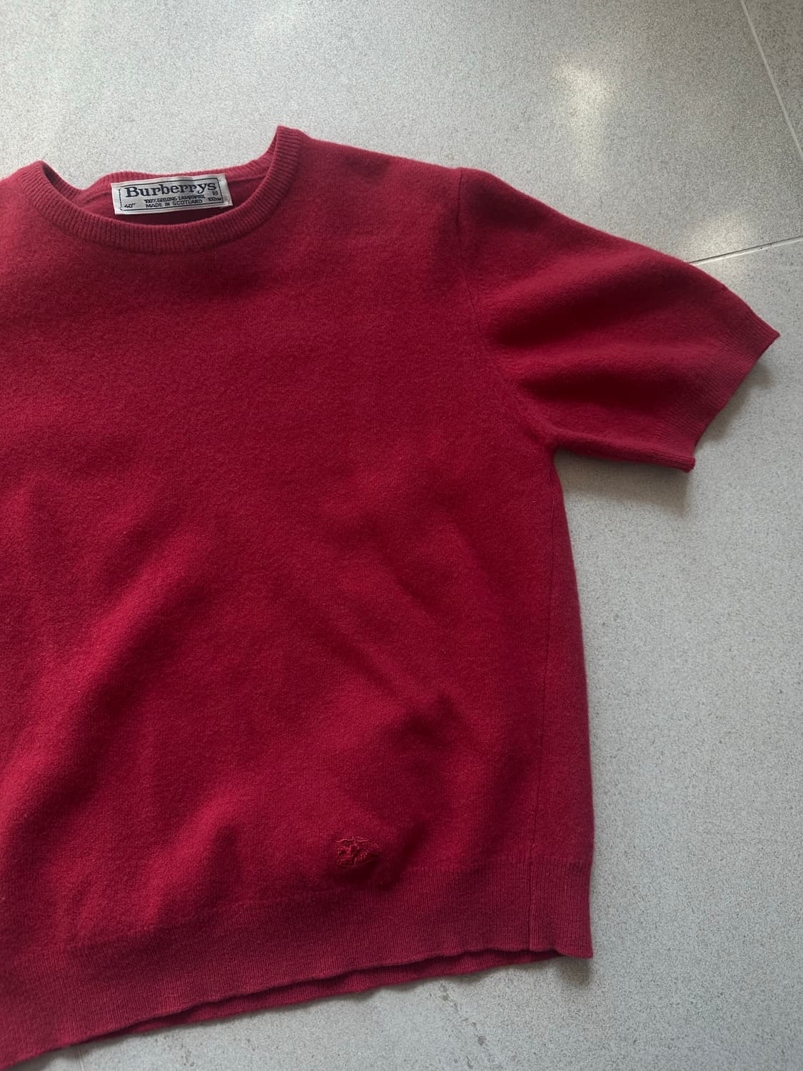 버버리 반팔니트 레드 상품이미지5