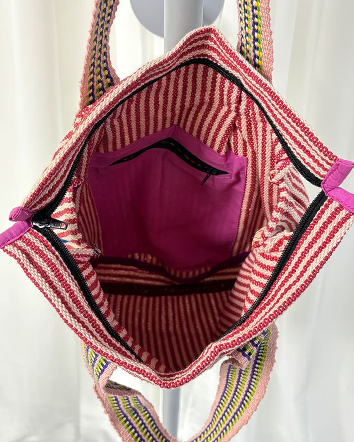 Nepal red stripe tote bag 상품이미지6