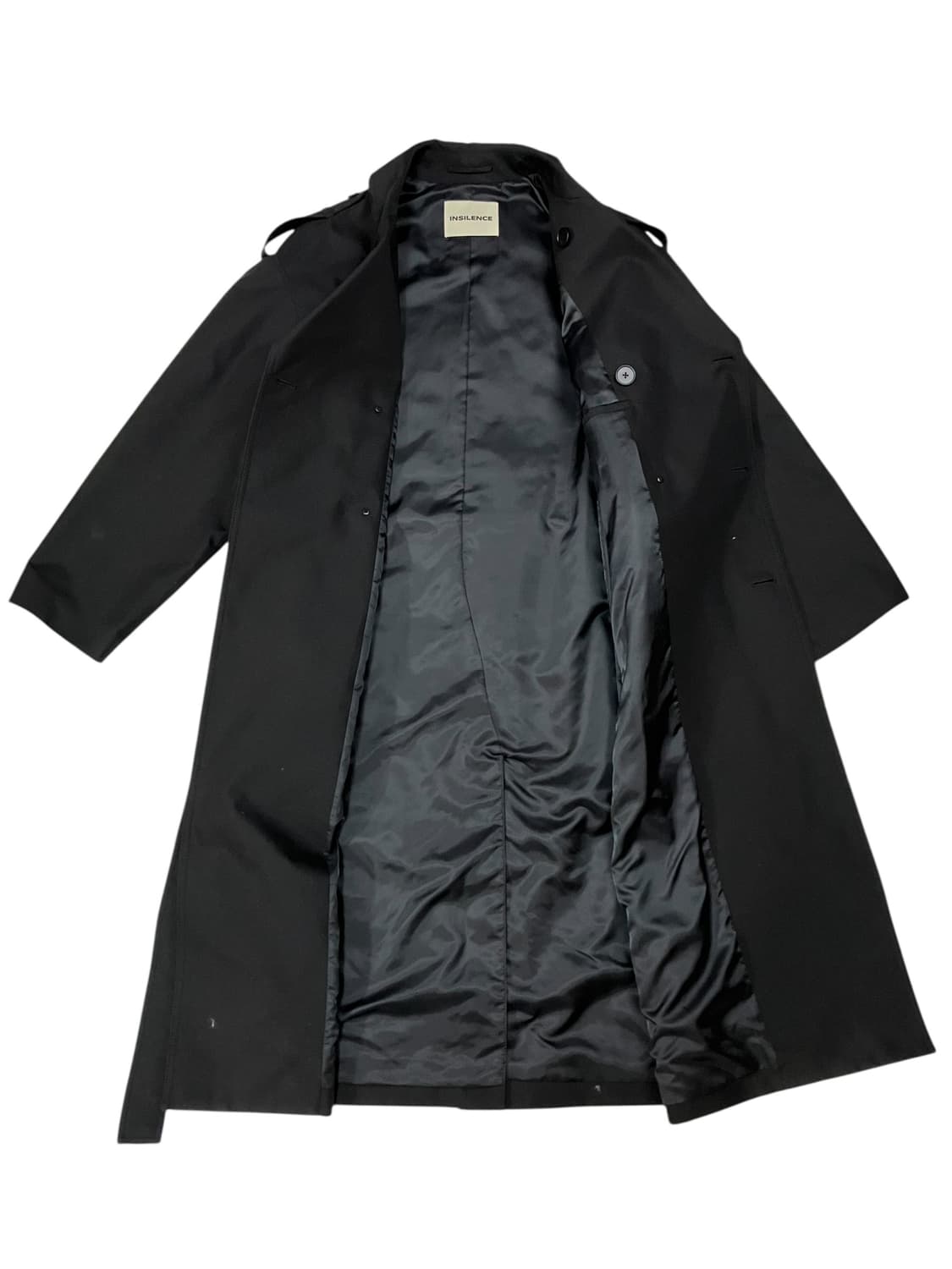 인사일런스 블랙 트렌치 코트 S 상품이미지2