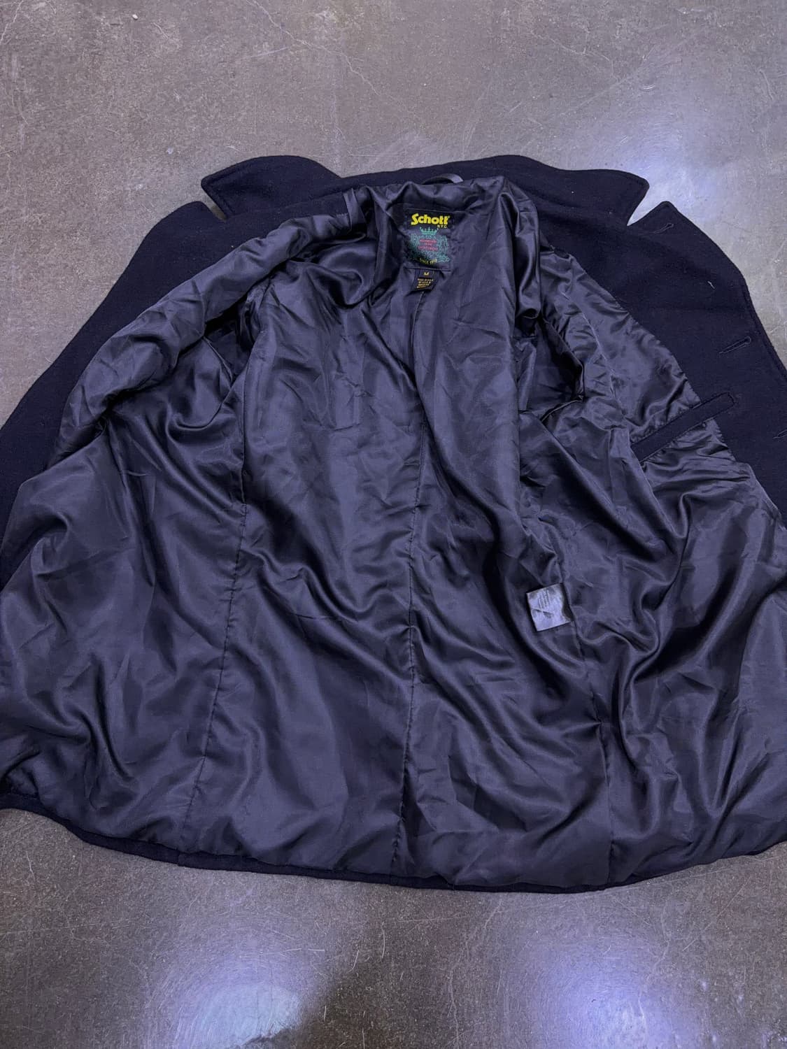 Schott 쇼트 NYC 울 싱글 해군 피코트 M 상품이미지8