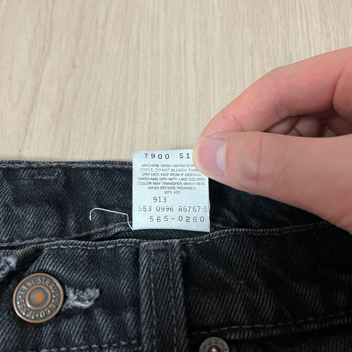 [32X32] 90s 빈티지 리바이스 565 블랙 상품이미지3