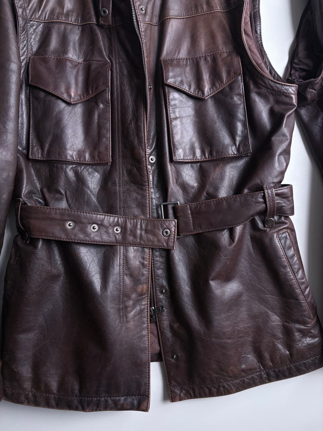 막스 마라 레더 사파리 베스트 - 자켓 (2way) 상품이미지5