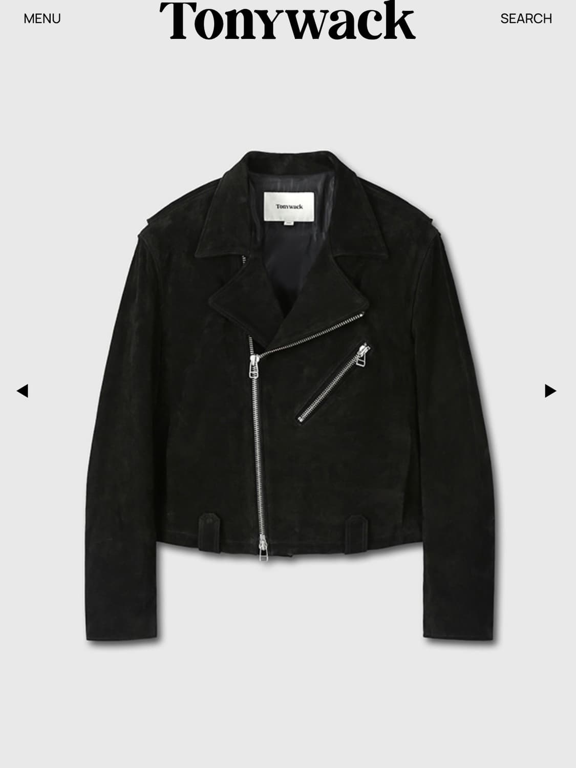 [TONYWACK] 스웨이드 바이커 자켓 블랙 (M) 상품이미지1