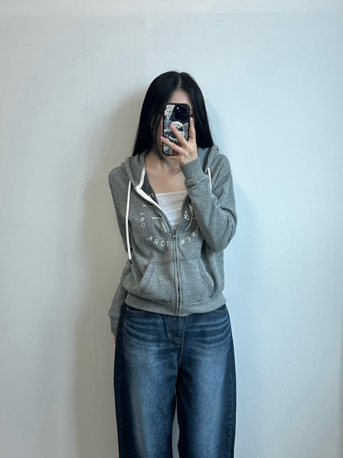 아베크롬비 y2k 와투케 그레이 후드집업 상품이미지1
