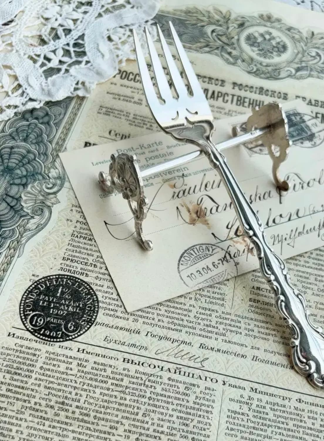 [레어]프랑스 앤틱실버 플레이트 커트러리 받침 나이프레스트 상품이미지4