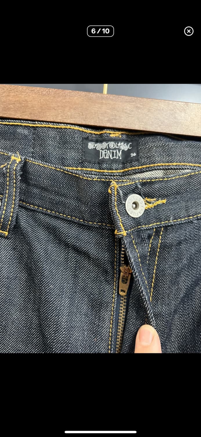 STUSSY 스투시 백로고 흑청 생지데님 36사이즈 상품이미지6