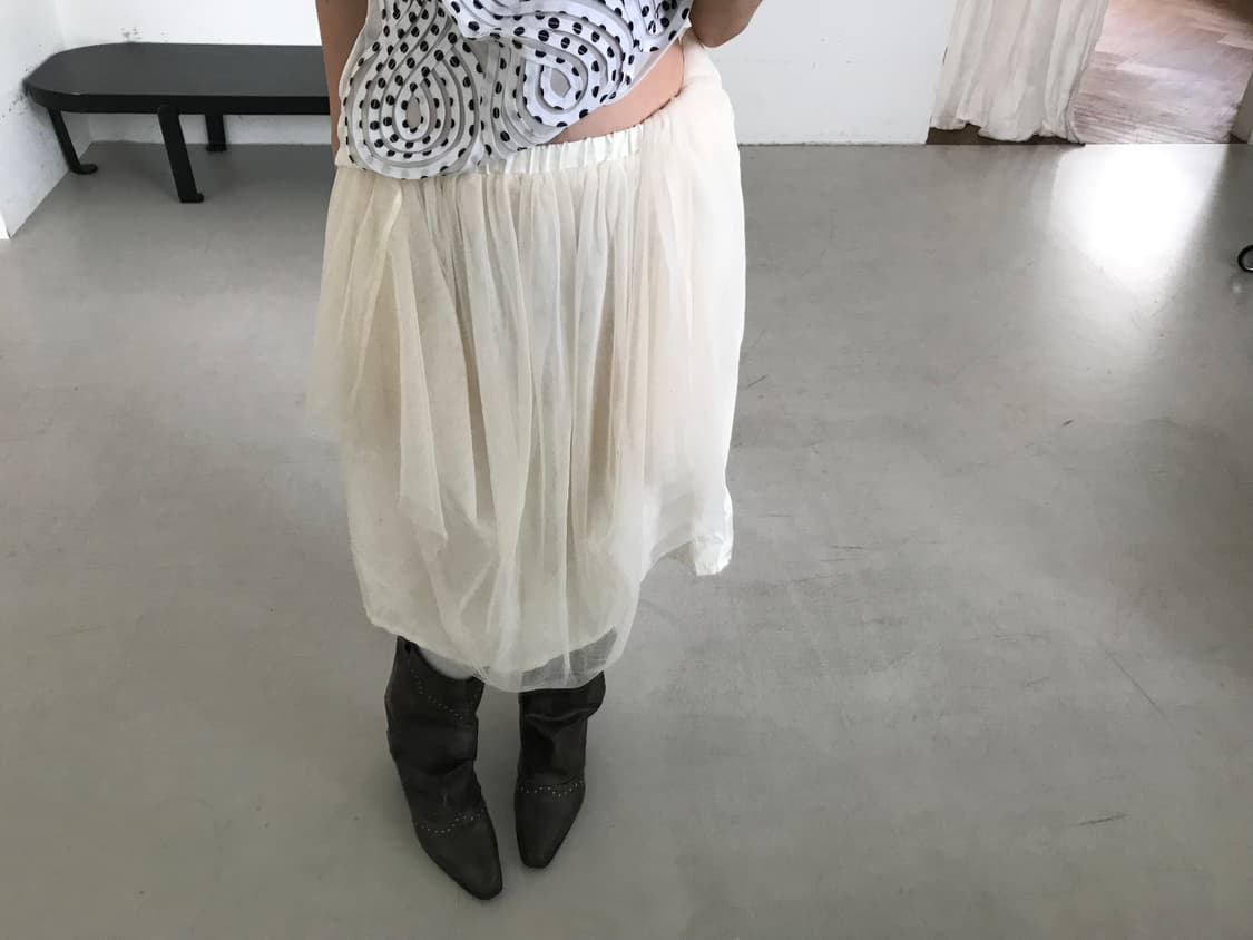 vintage ivory sha skirt  상품이미지1