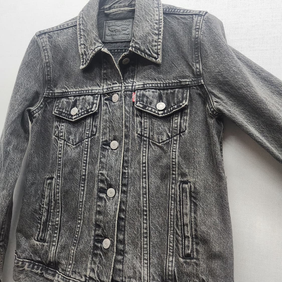 리바이스 흑청 워싱 트러커 자켓 XS(S) 상품이미지3
