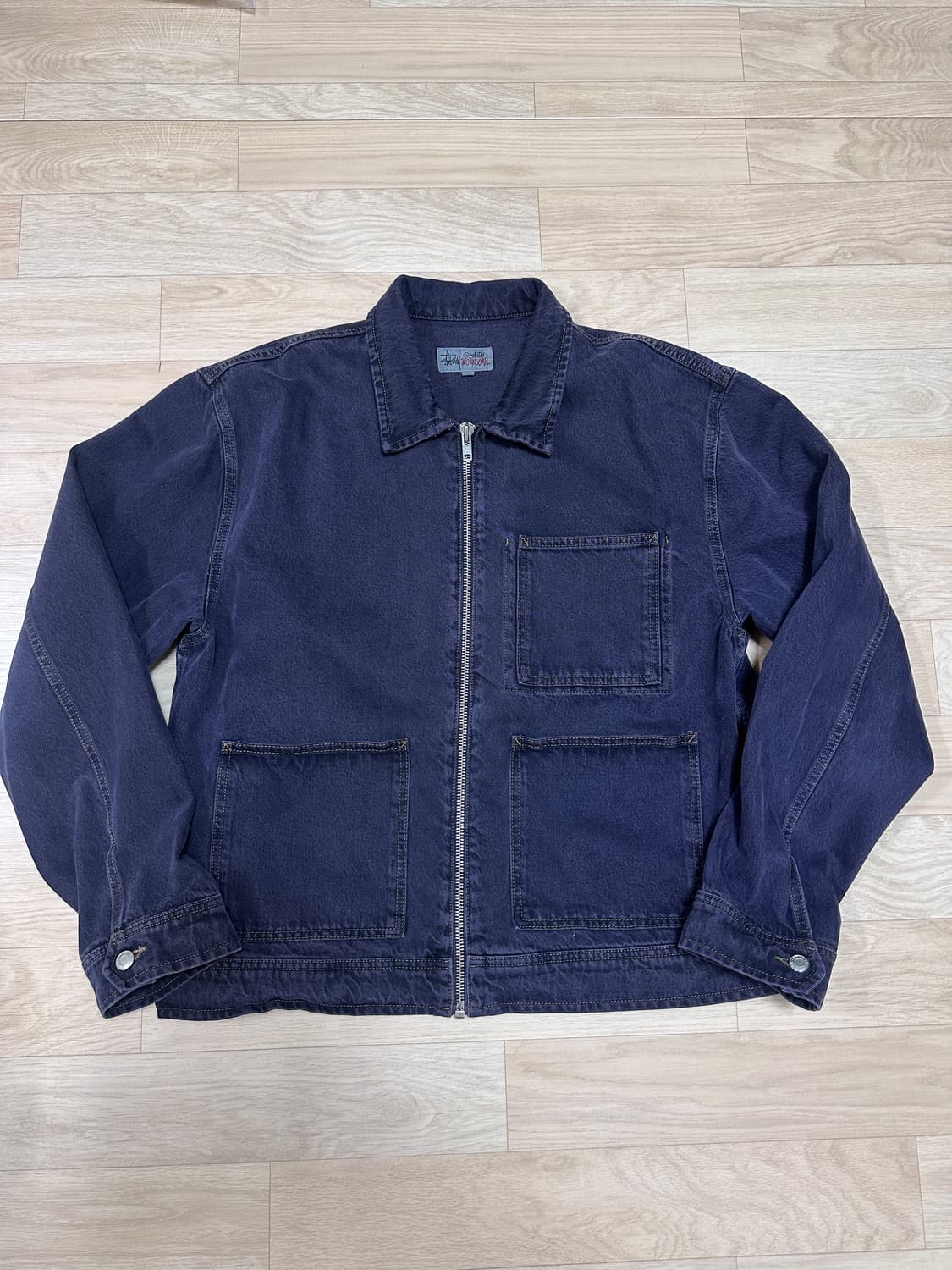 [XL]스투시 데님 워크 자켓 Denim Zip Work Jacket 상품이미지2