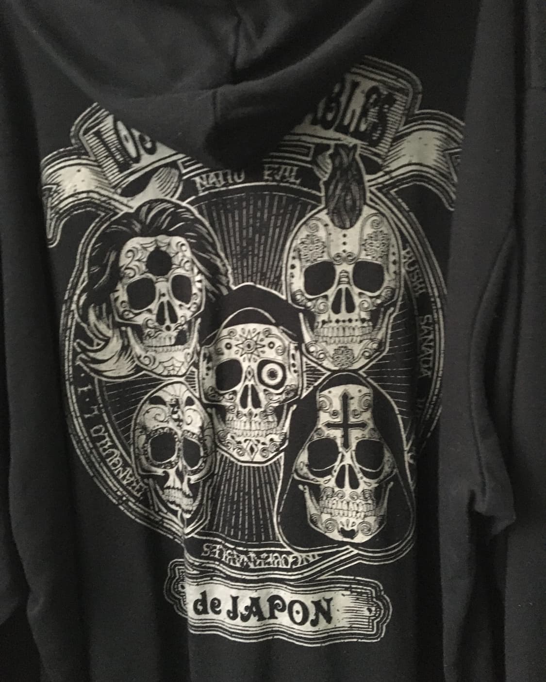 Back skull hood zip up 상품이미지5