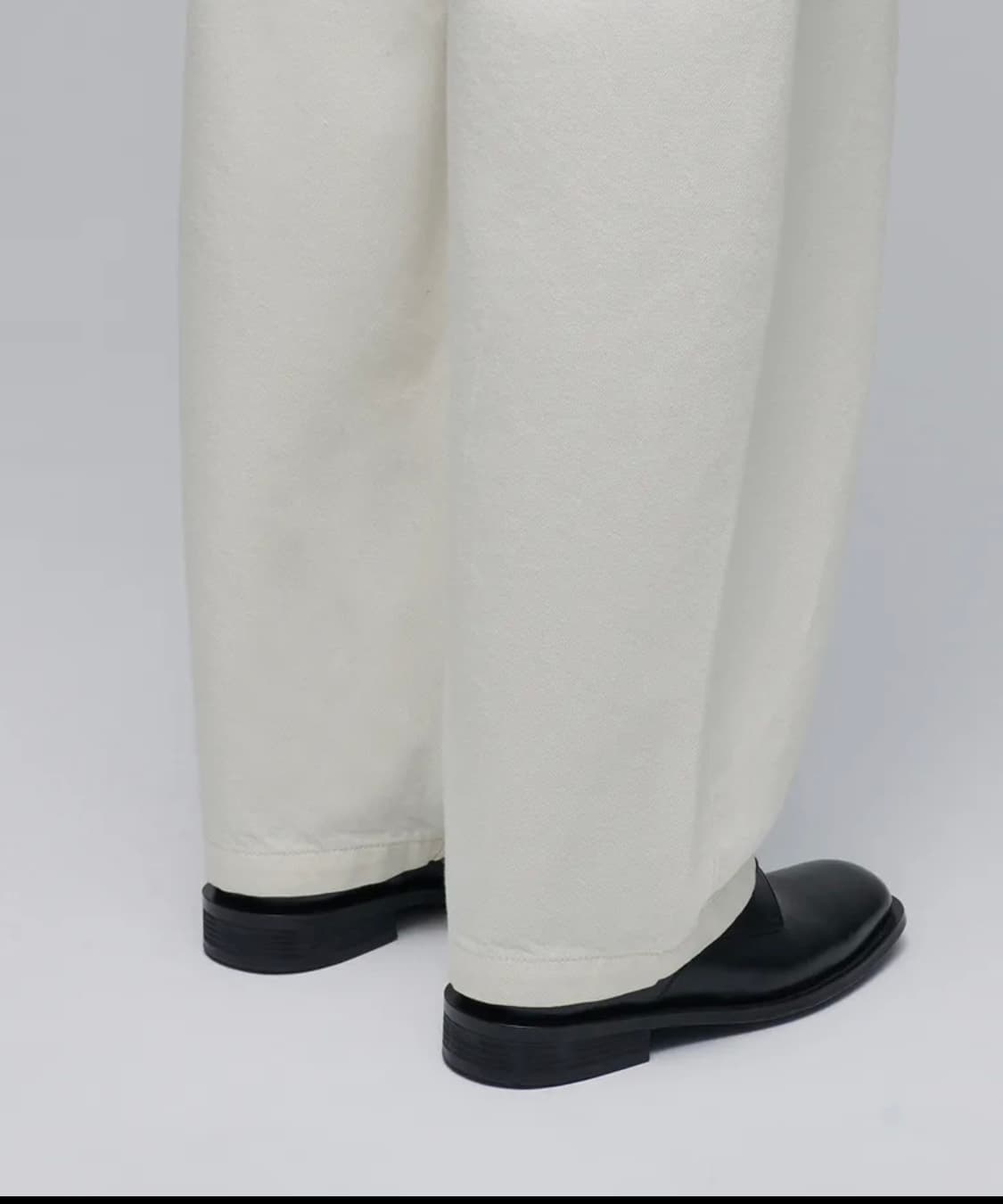 [짱구대디 컬래버]CONE 딥 턱 커브드 데님팬츠 [크림/28]무탠다드 상품이미지9