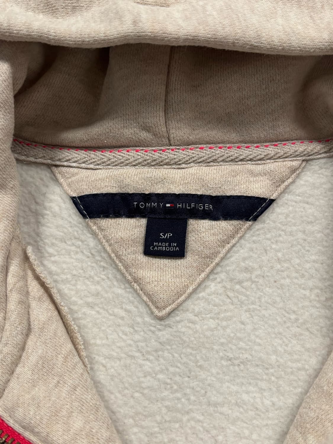 타미힐피거 핑크 로고 후드집업 상품이미지5