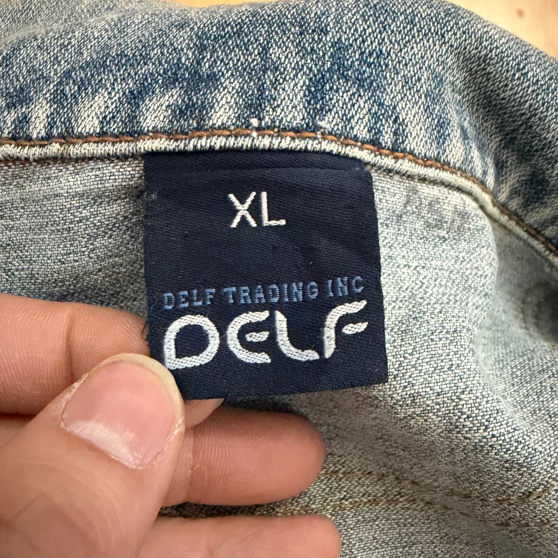 [XL/110] 90s 델프(DELF) 오리지널 빈티지 오버핏 청자켓 상품이미지4