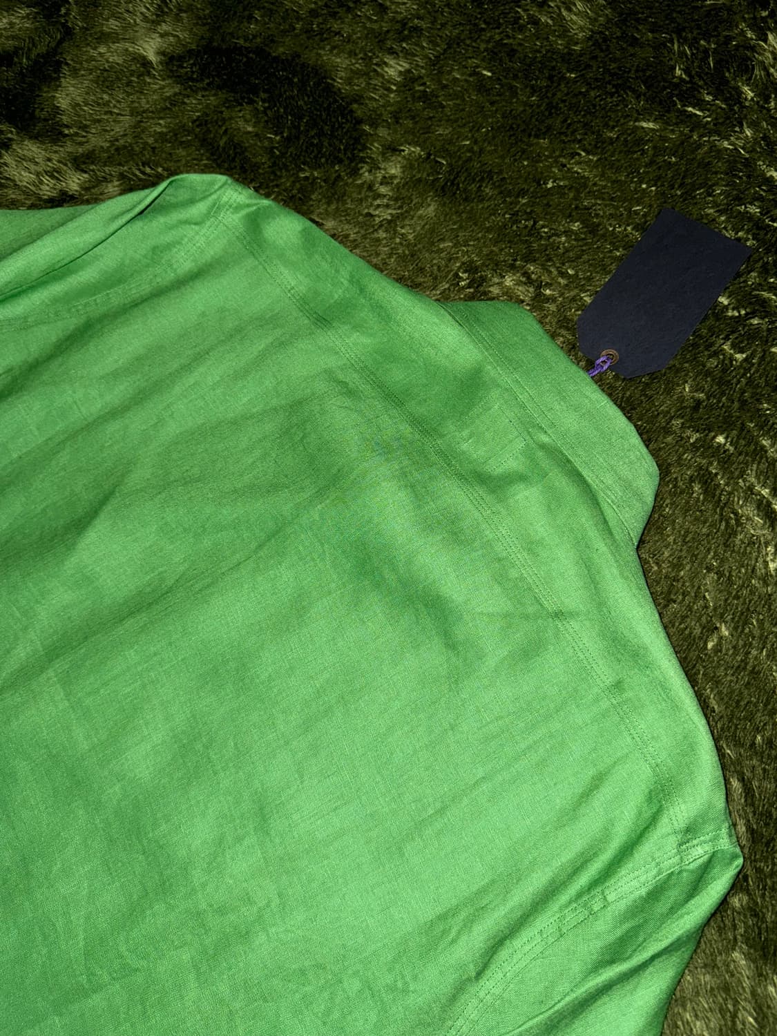 [XL] 니들스 린넨 코튼 블랜디드 자수 로고 워크 셔츠 그린 상품이미지9