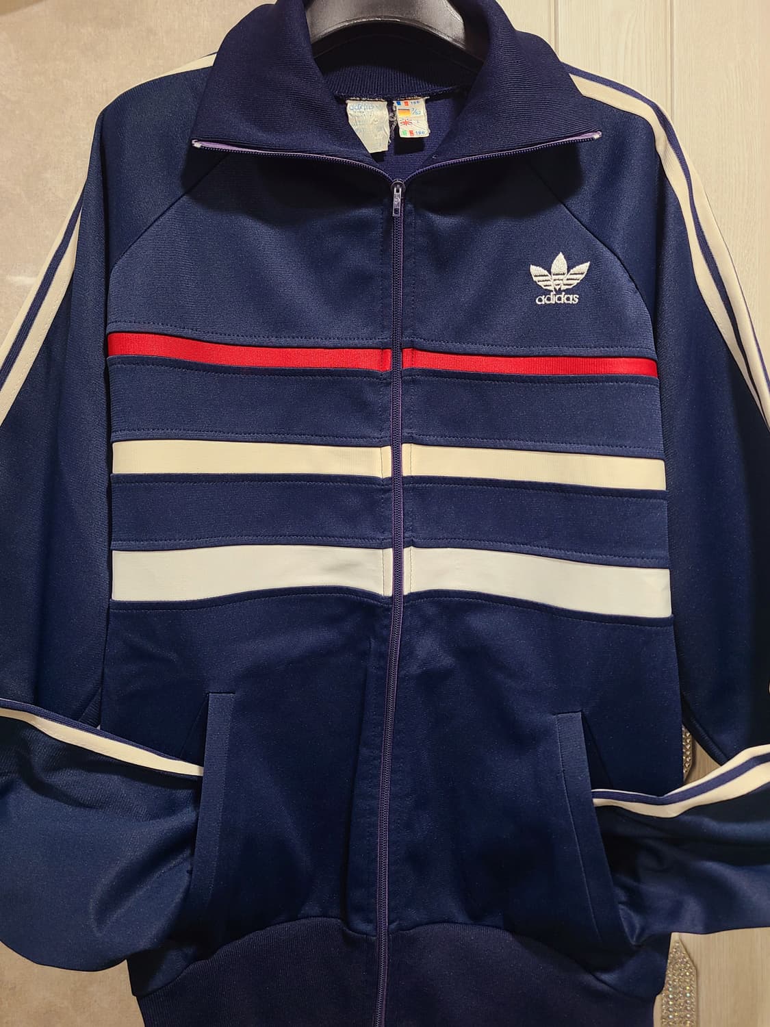70-80's 아디다스 빈티지 벤텍스 져지 네이비 트랙탑 상품이미지3
