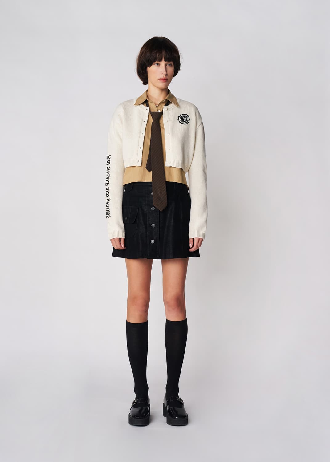 GROVE 그로브 플로스 크롭 가디건 아이보리 상품이미지4