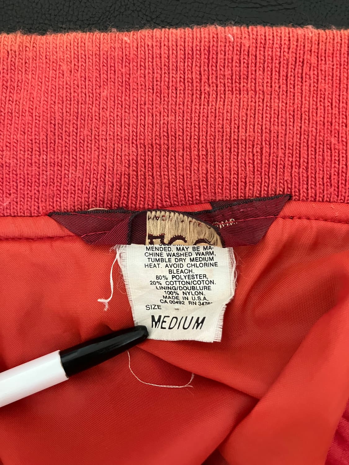 🇺🇸 70s Lee riders 코튼 폴리 레드 블루종 봄버 상품이미지5