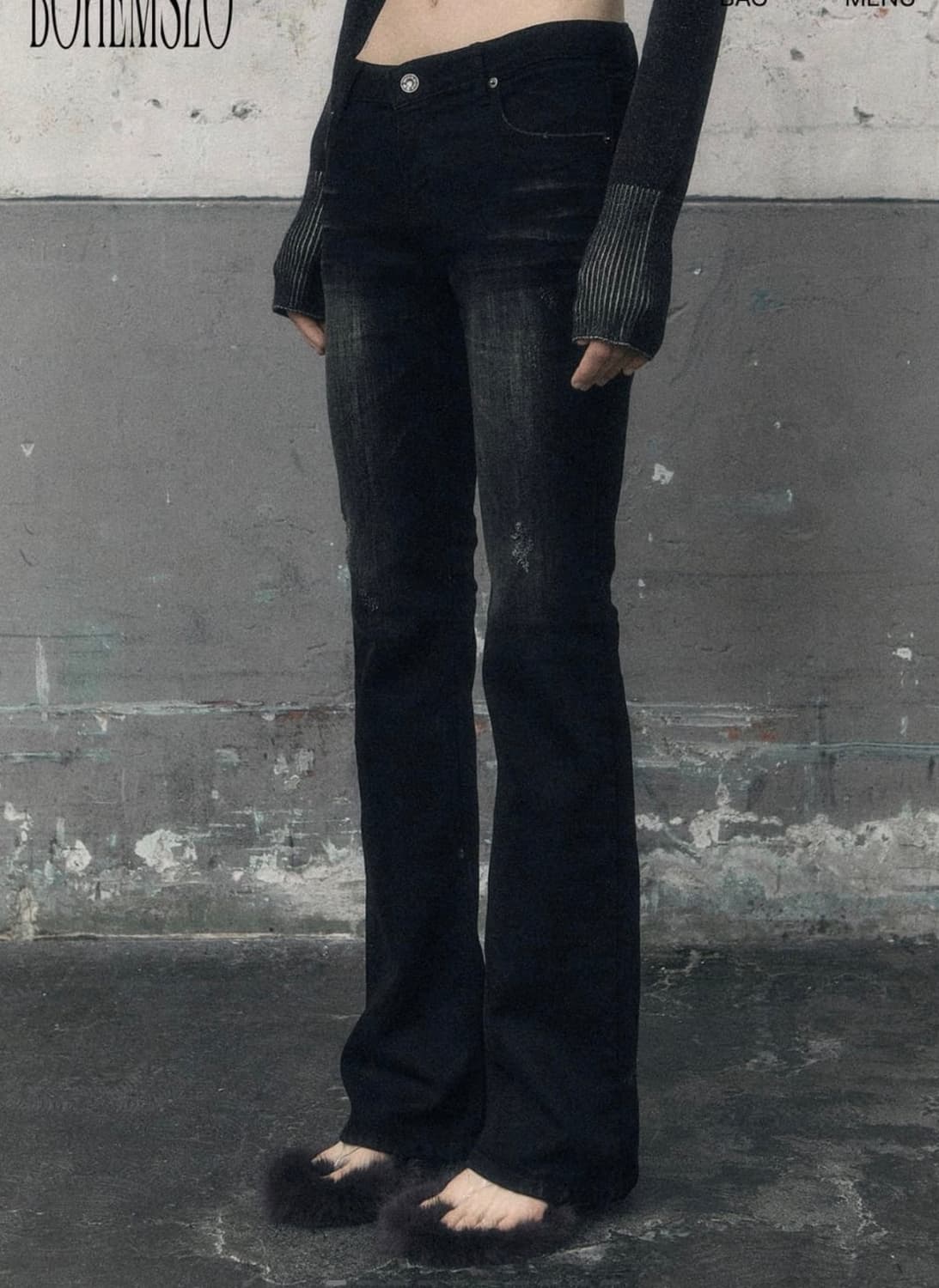 새)보헴서 다크니스 부츠컷 팬츠 1사이즈 상품이미지1