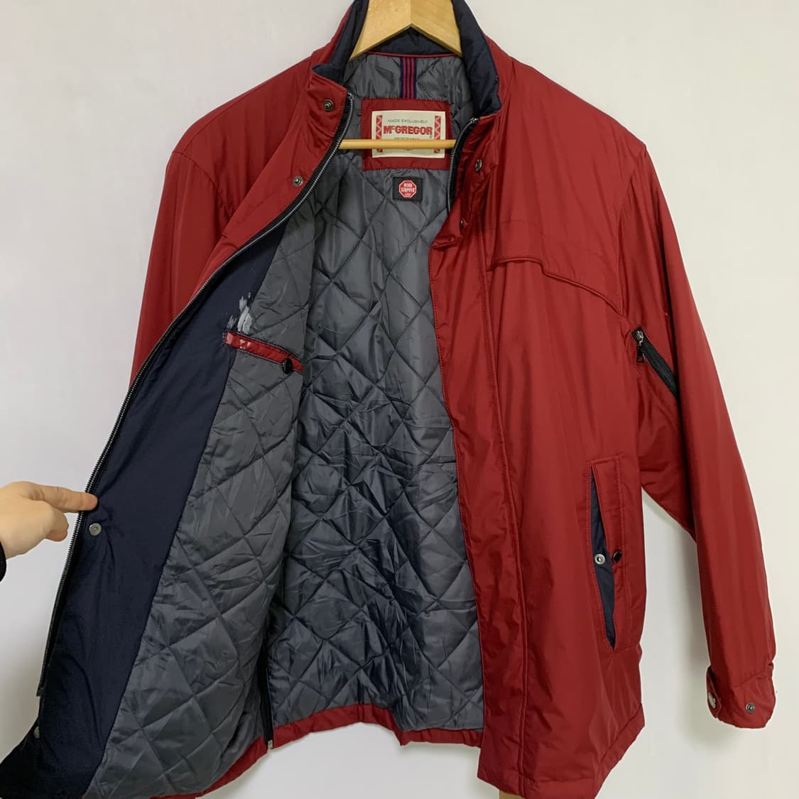 맥그리거 바람막이 점퍼 자켓 빈티지 M 레드 버건디 상품이미지4