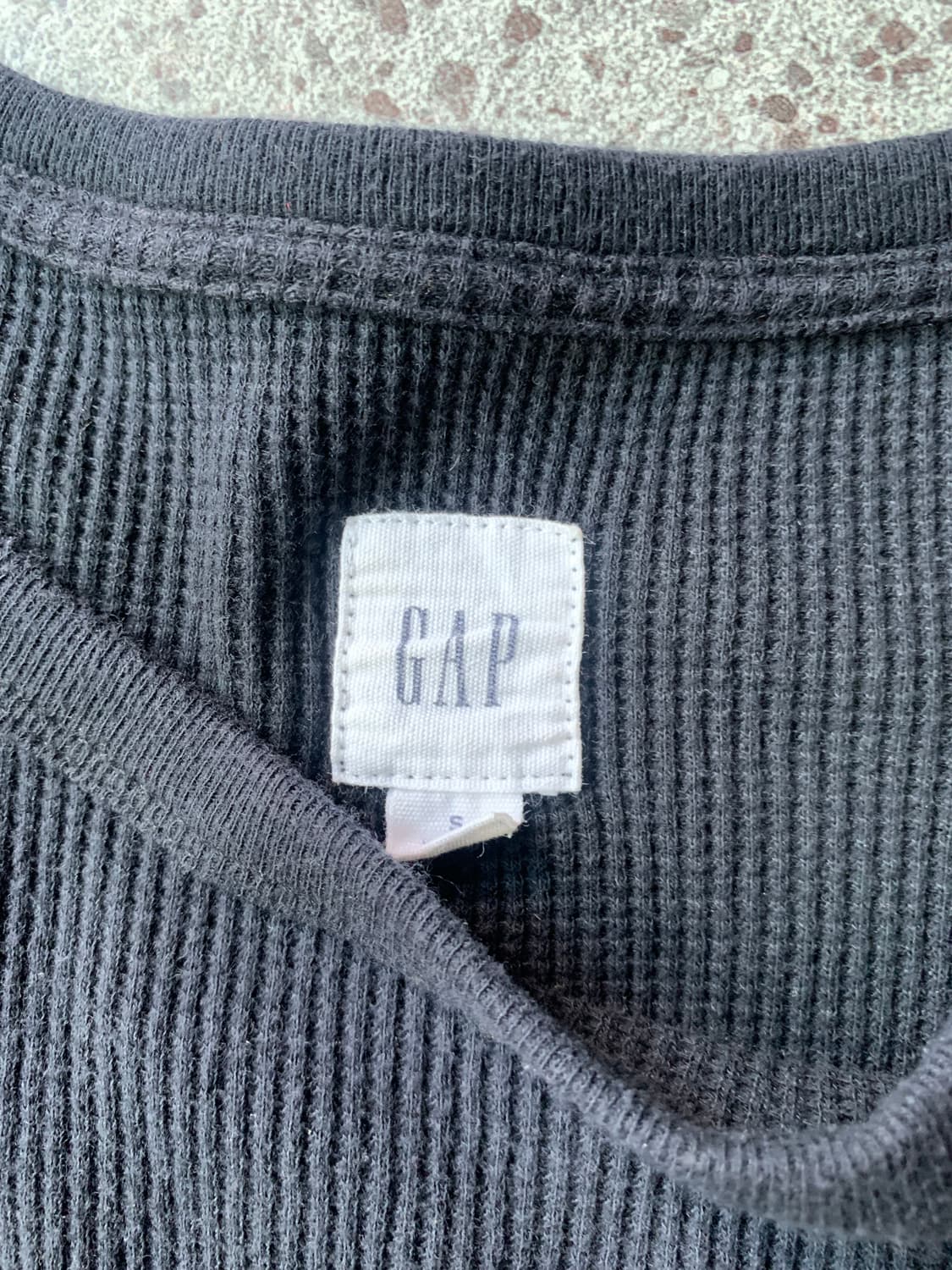 GAP 갭 빈티지 와플 롱슬리브 블랙 상품이미지2