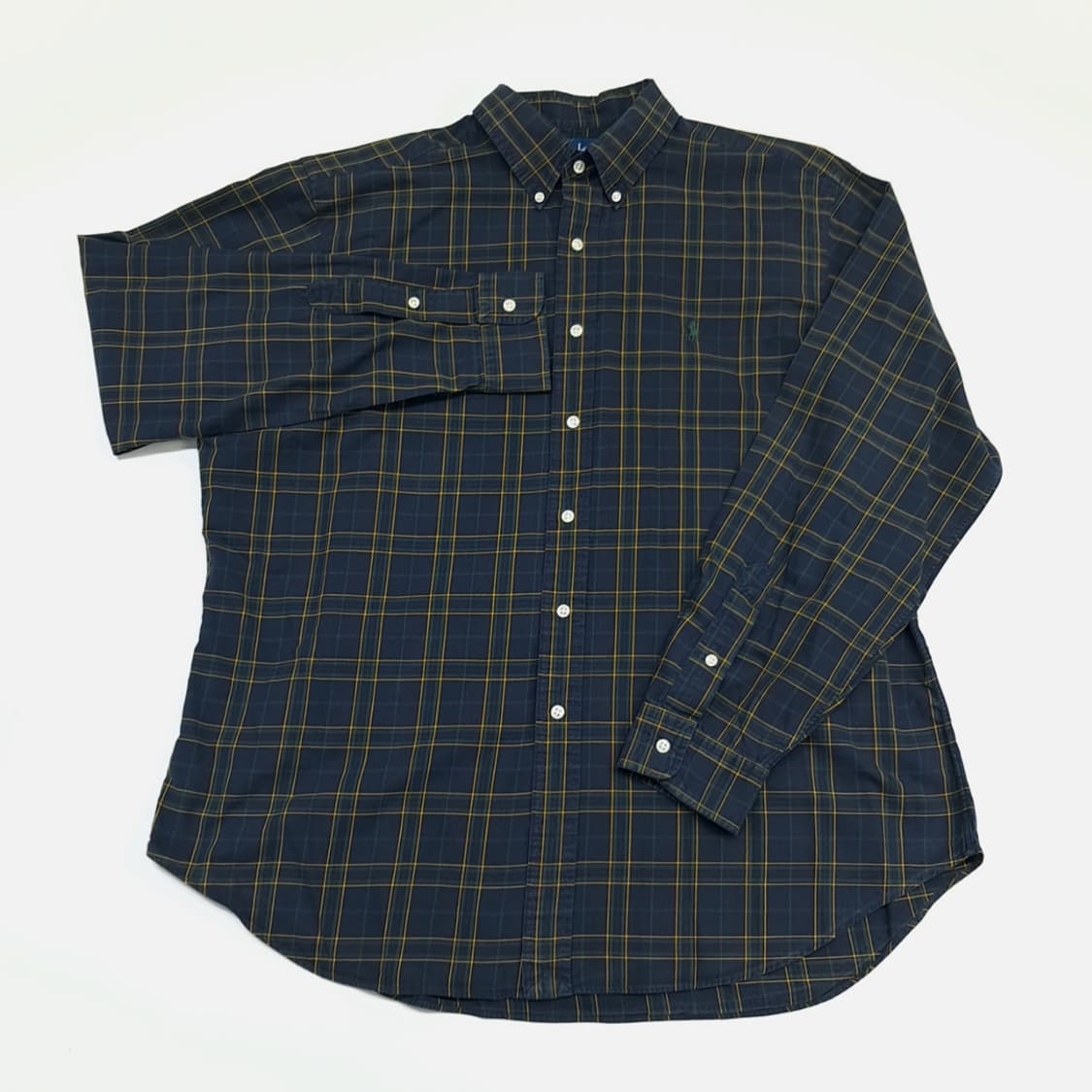 Cr628_XL 폴로 랄프로렌 모던블랙워치 타탄체크 긴팔 셔츠 상품이미지2