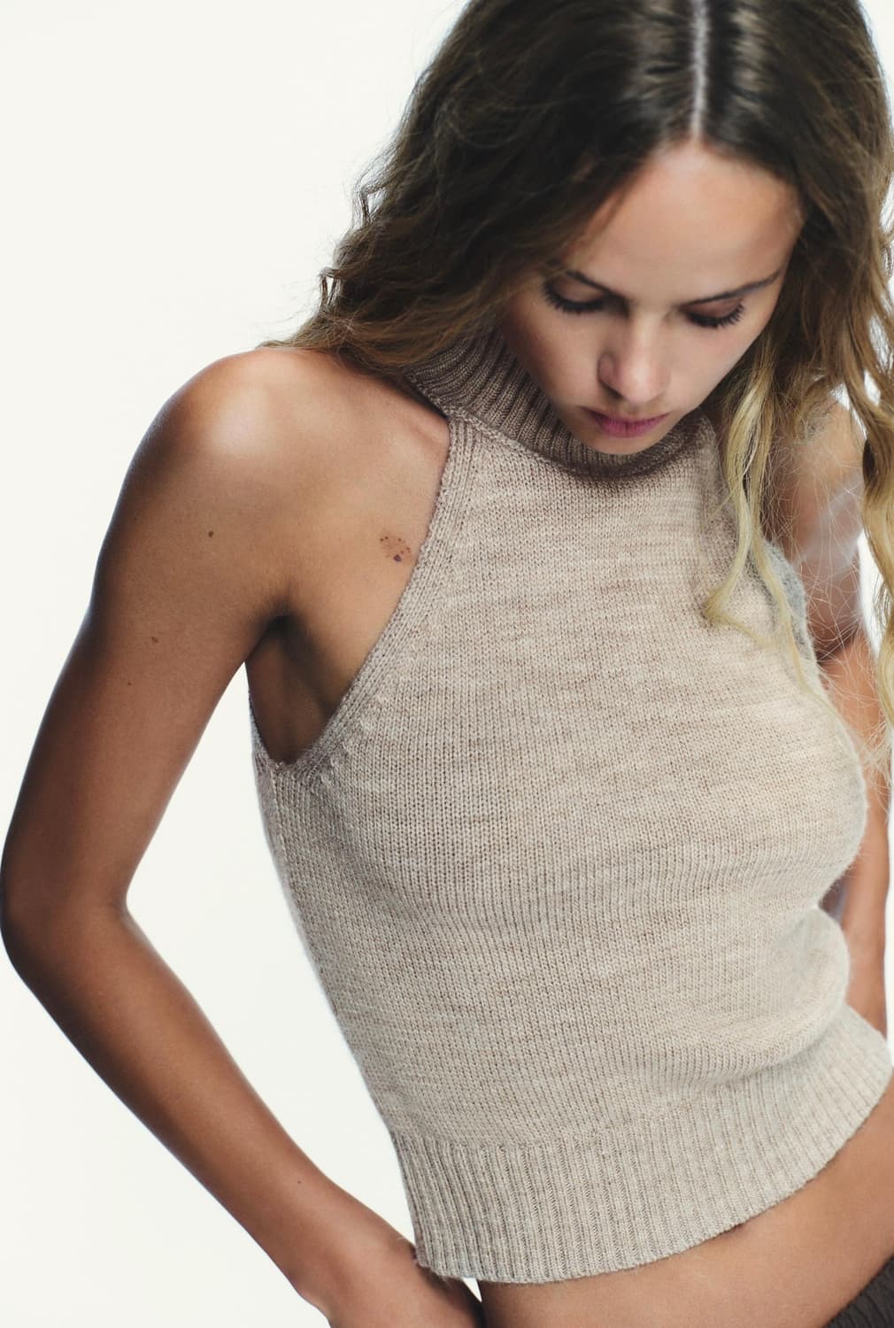 ZARA 자라 홀터 니트 탑 상품이미지5