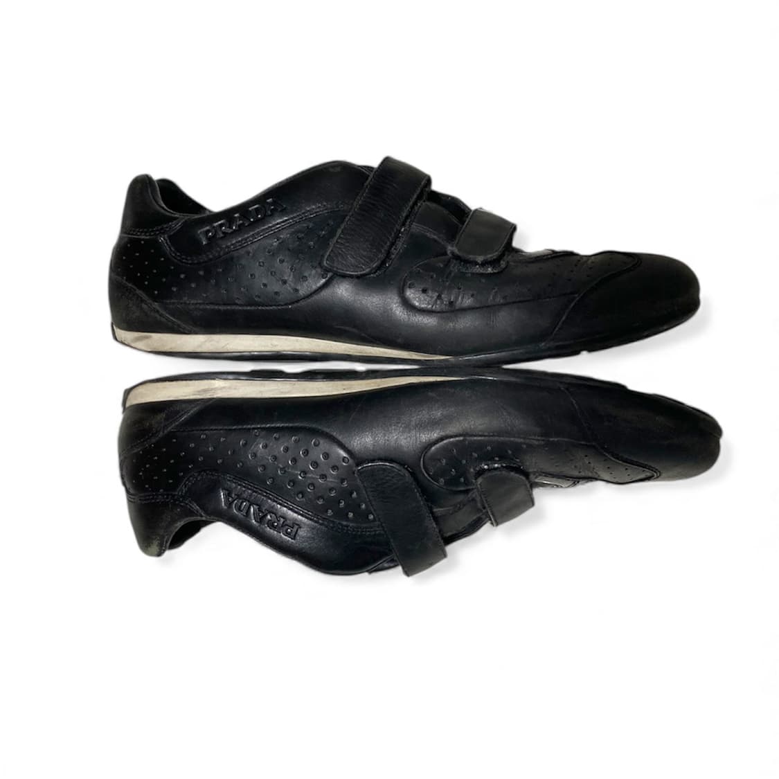 [285] 프라다 스포츠 더블 블랙 레더 로고 스트랩 스니커즈 상품이미지5