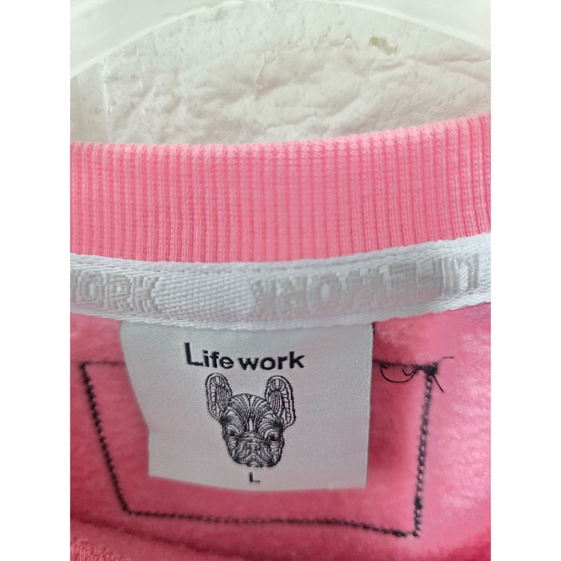 7Y 라이프워크 핑크 불독 맨투맨 L 상품이미지2