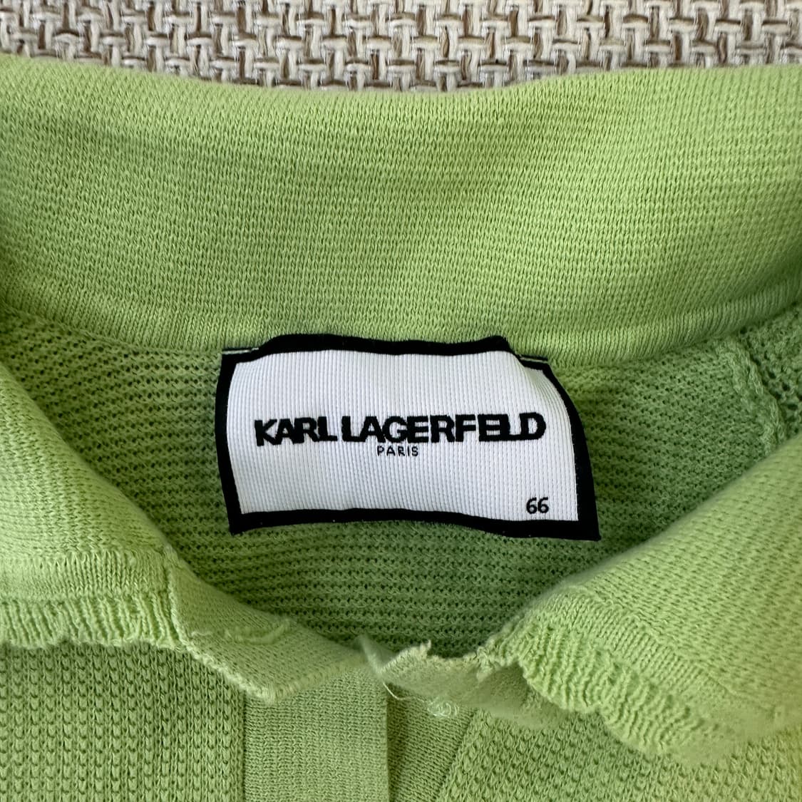 66 칼라거펠트 반팔 니트(단추1개X) 0407D 상품이미지3