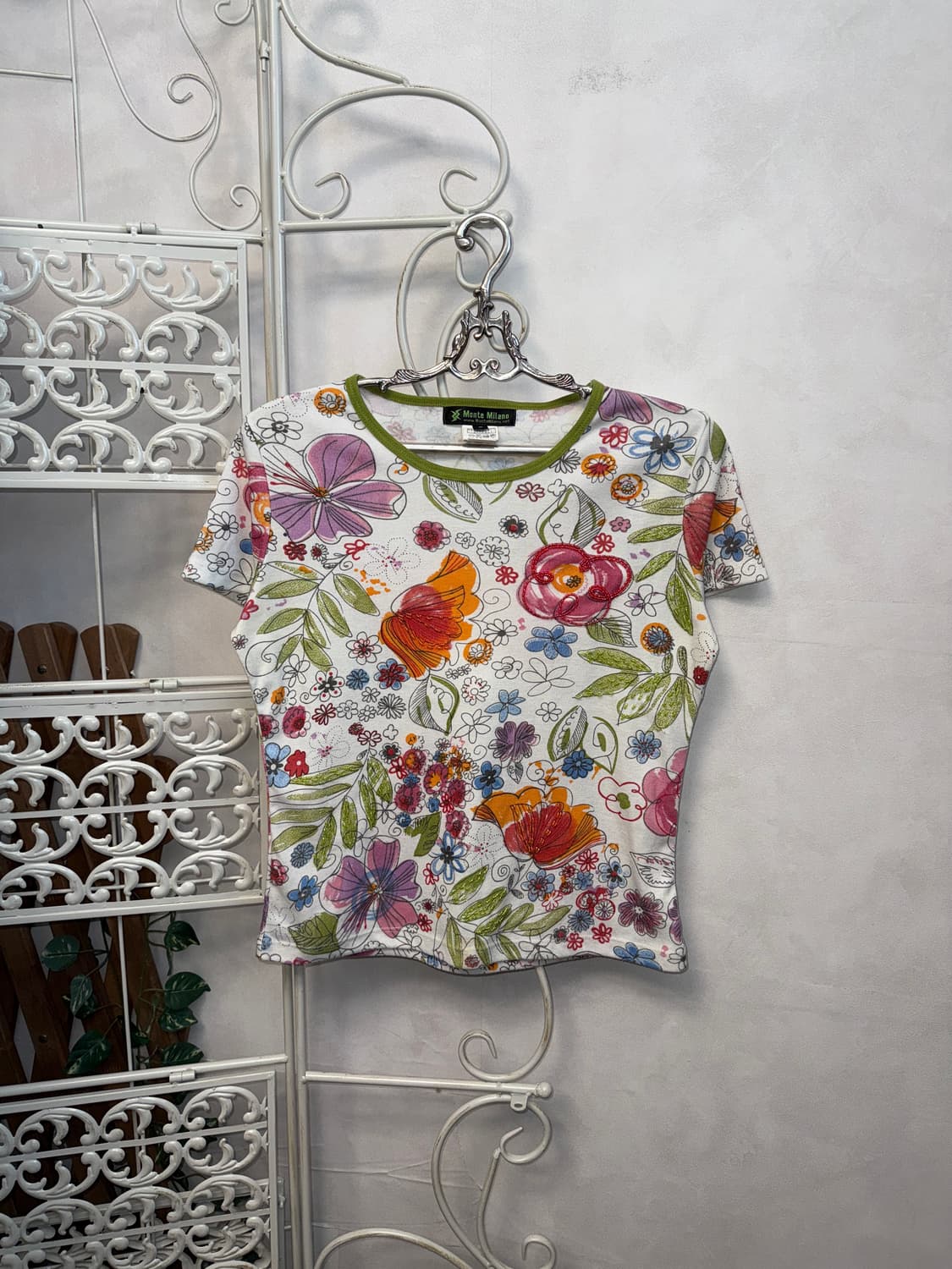 Monte Milano bohemian flower beads 반팔티  상품이미지1