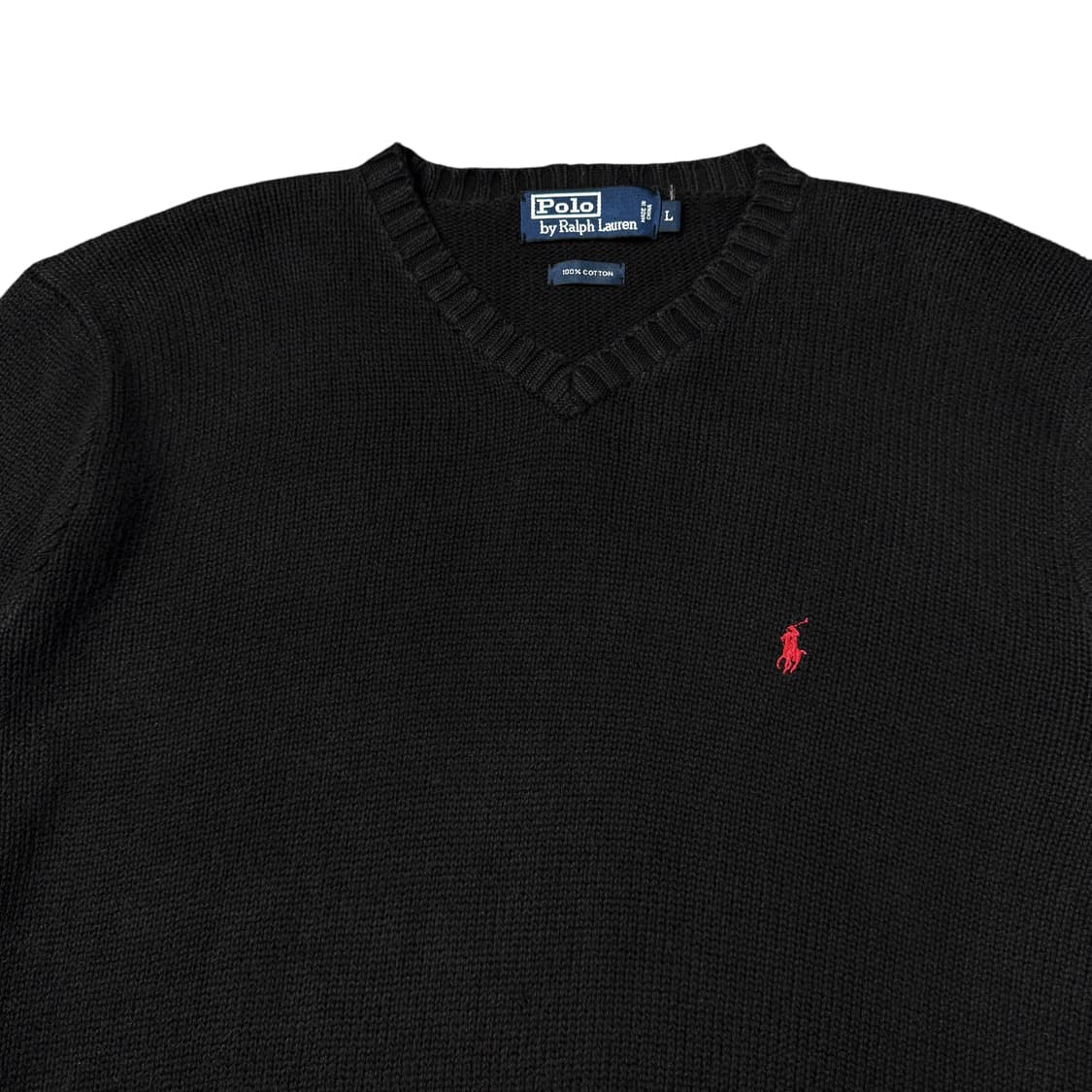 (L) 폴로 랄프로렌 코튼 니트 블랙 상품이미지2
