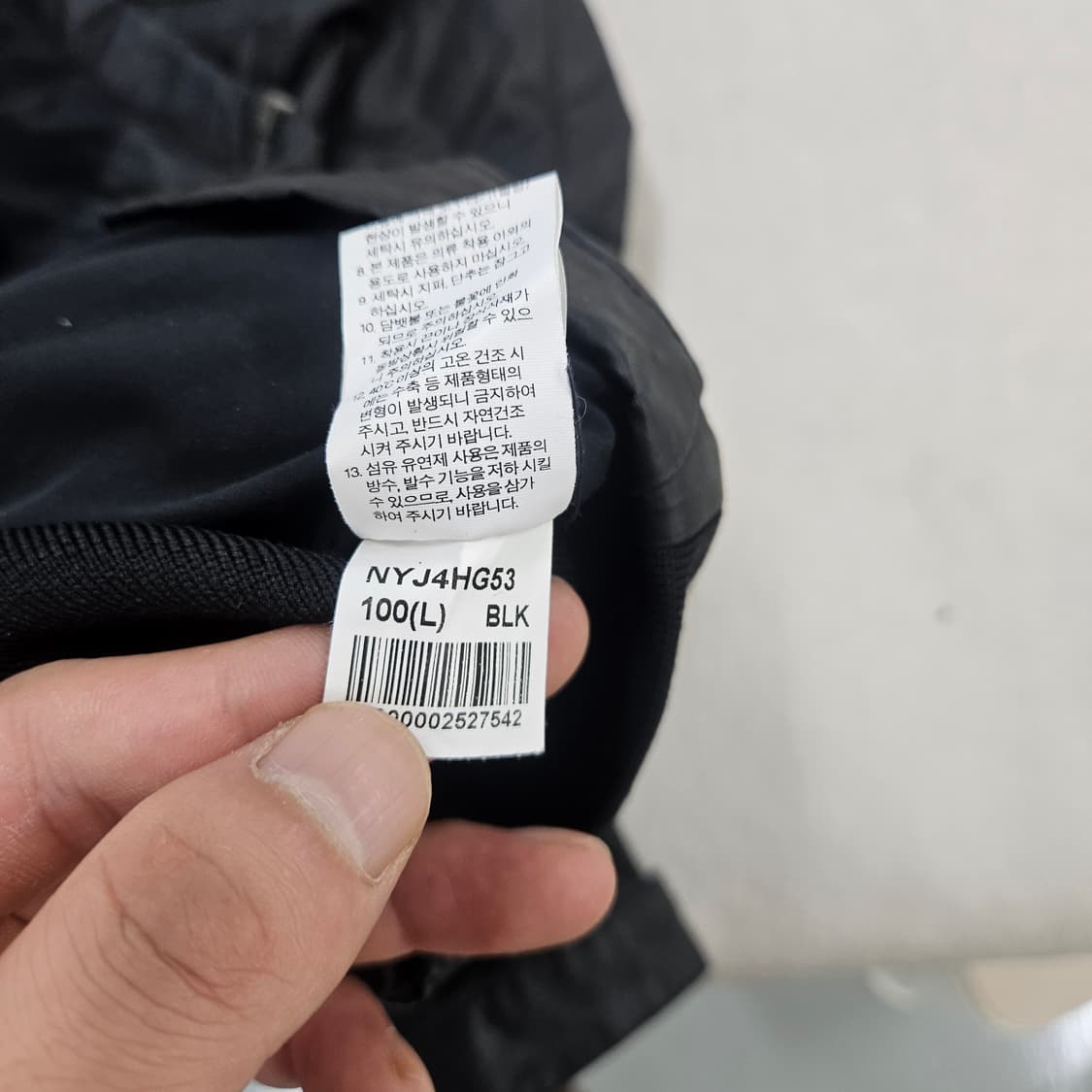 100 노스페이스 블랙 하이넥 경량 자켓 0609Y 상품이미지5