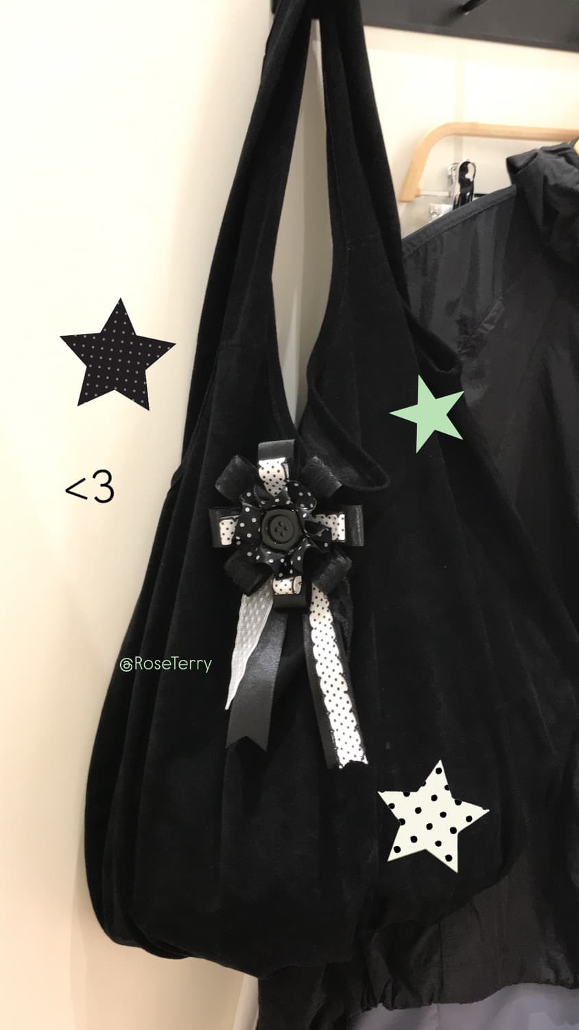 핸드메이드 블랙&화이트 도트 로제트♥ (착샷) 상품이미지1