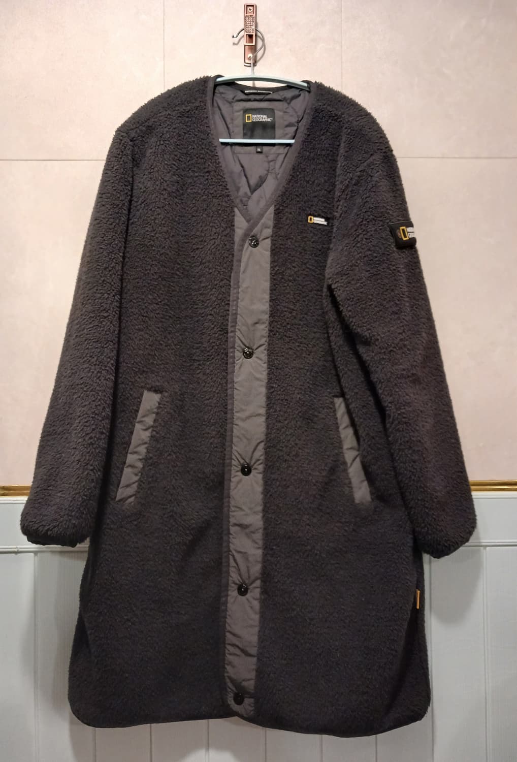 내셔널지오그래픽 정품 남성 뽀글이 롱 가디건 105 (XL) 사이즈 상품이미지1