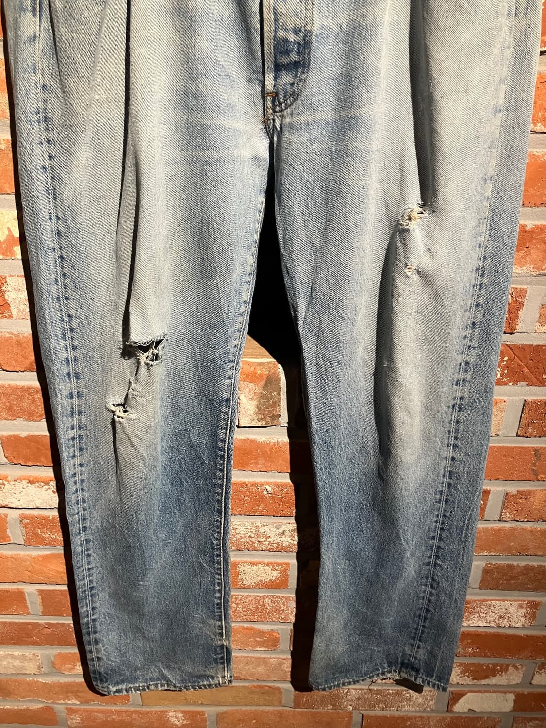 80s USA 빈티지 리바이스 501 이행기 논셀비지 데님 팬츠 상품이미지4