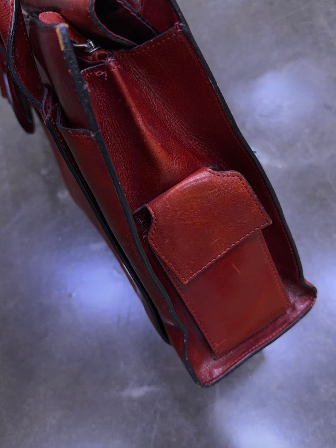 윌슨 빈티지 이탈리아 레더 가죽 브리프케이스 크로스백 레드 상품이미지6