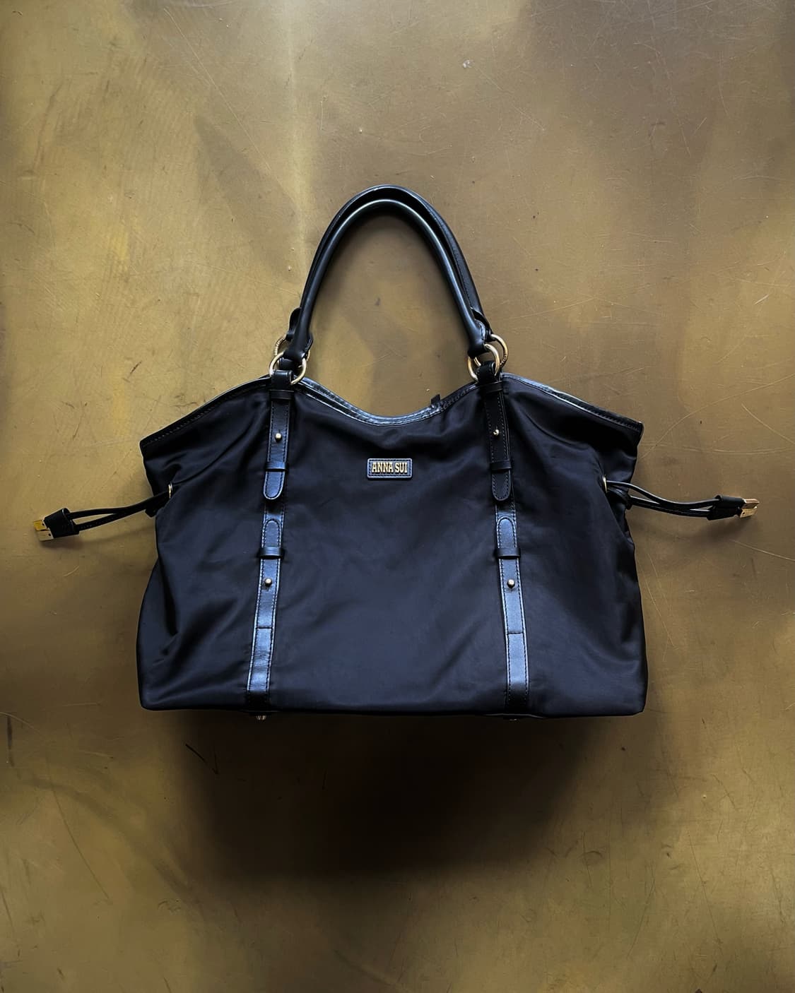 ANNA SUI Black String Big Shoulder Bag 상품이미지2