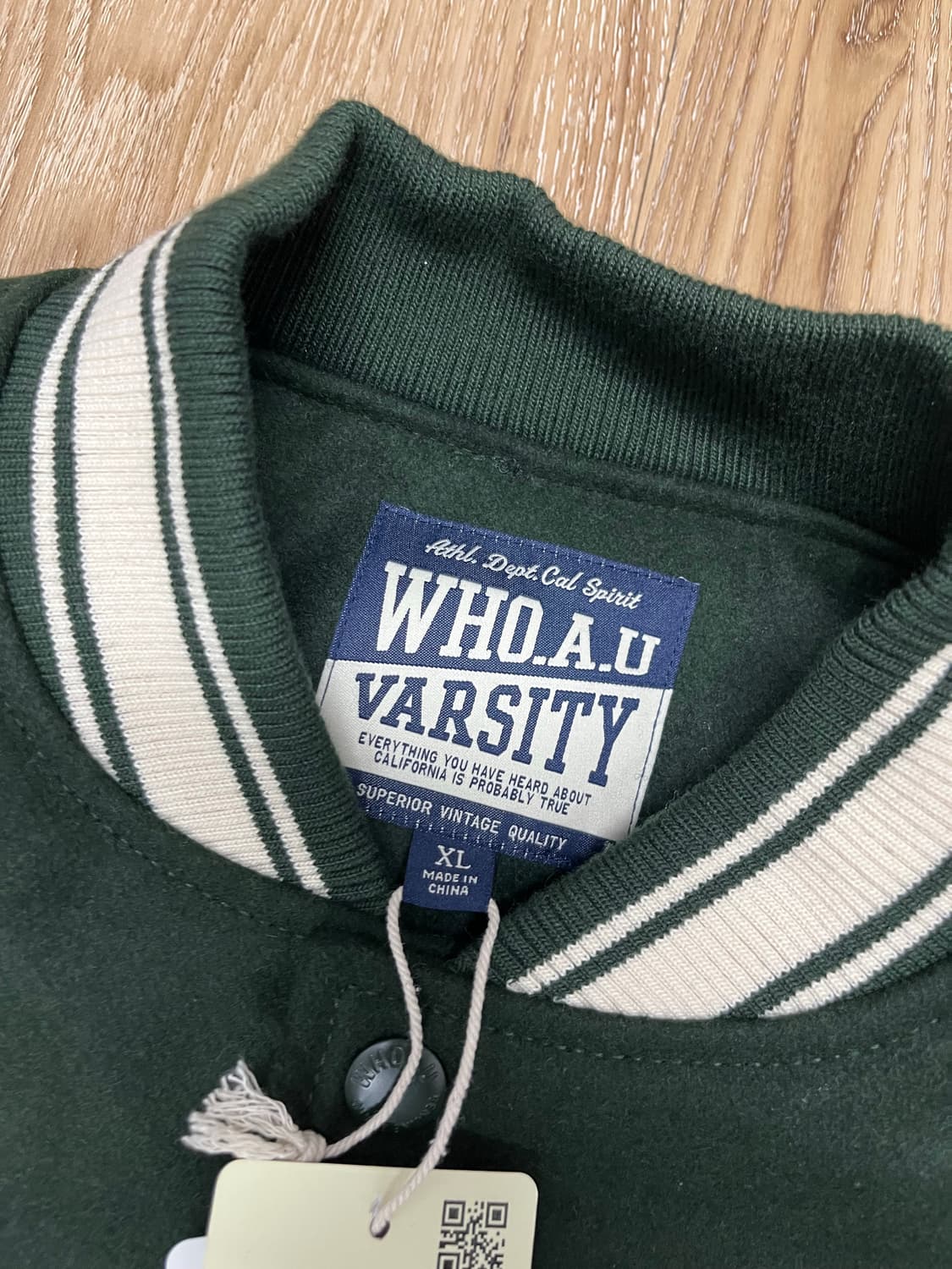 (새상품) 후아유 바시티 자켓 XL 상품이미지3