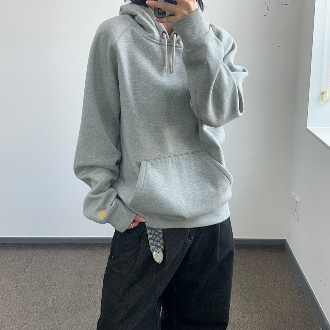 Carhartt 칼하트 그레이 후드티 상품이미지1