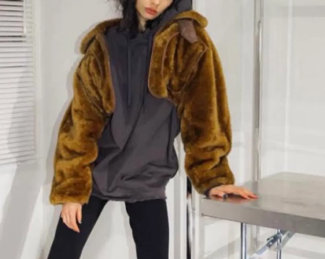 F) PERVERZE 퍼버즈 테디 크롭 퍼 자켓 상품이미지6