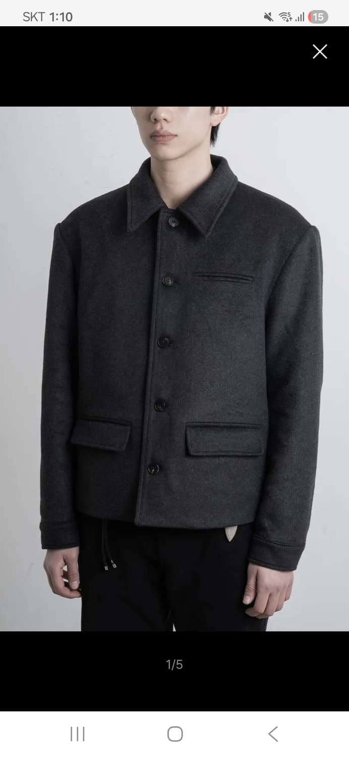 율러 모즈 크롭 패디드 블루종 상품이미지1