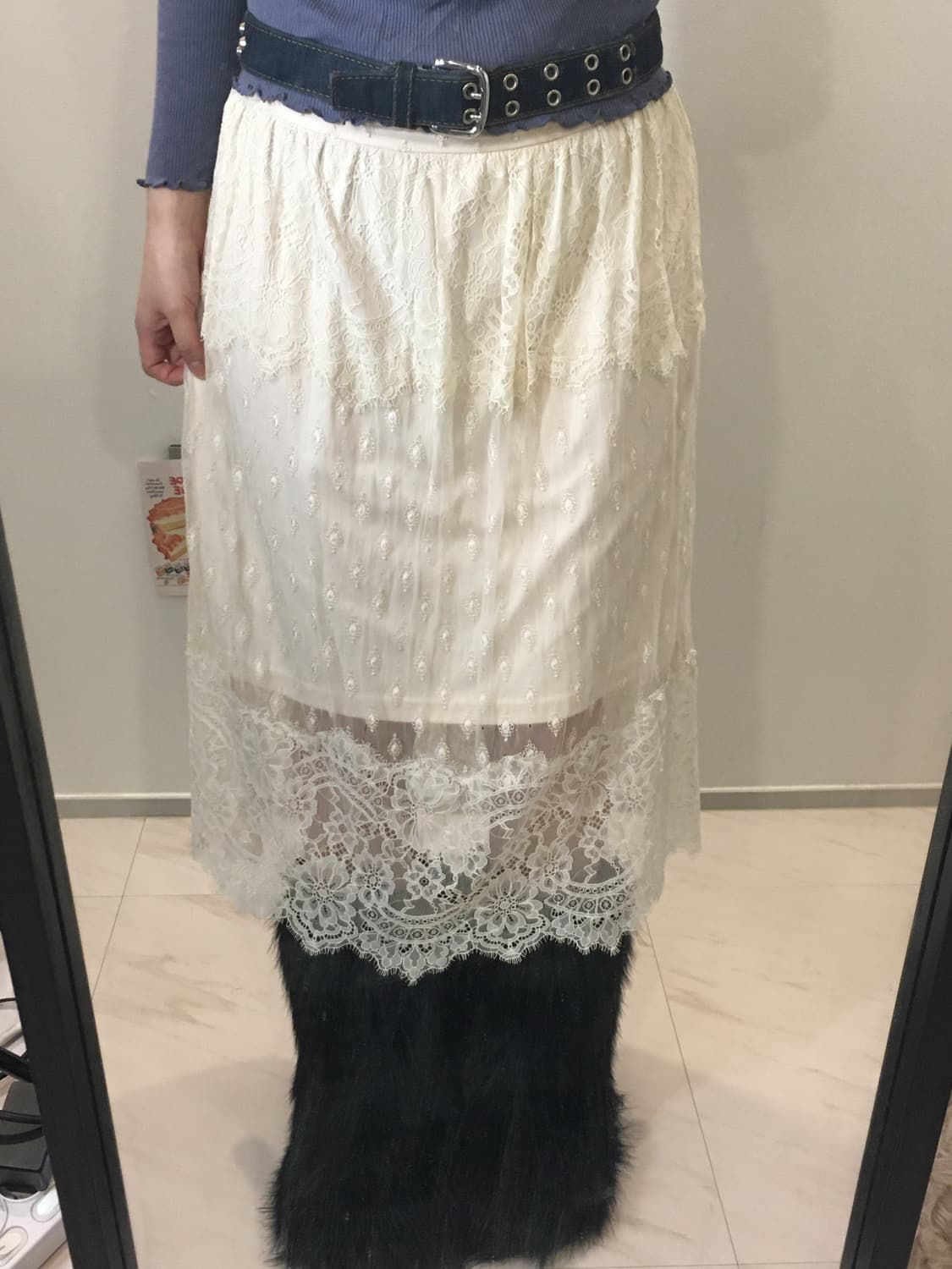  -jpn vintage ballerina lace midi skirt 상품이미지2