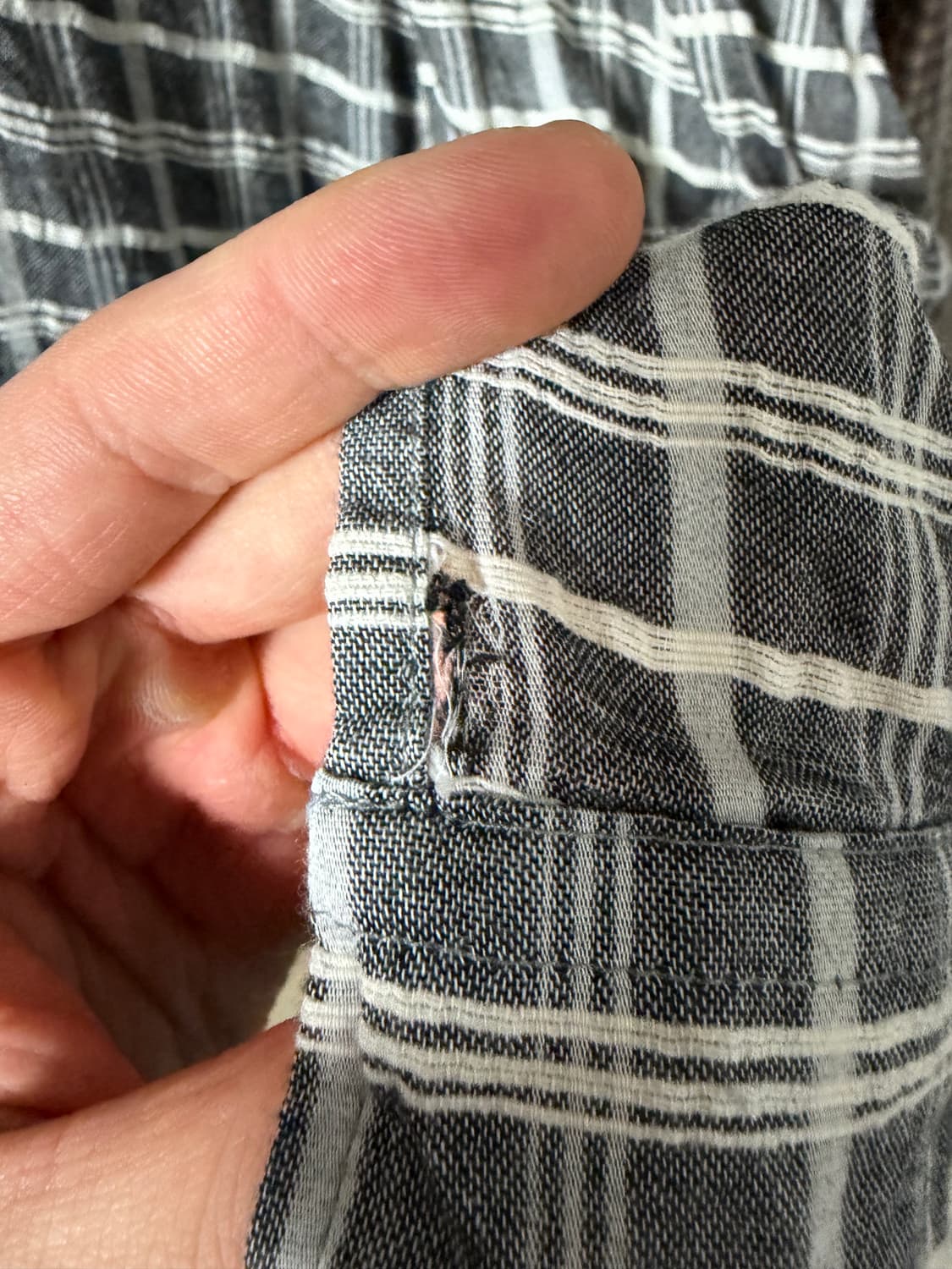 아워레가시 버로우드 체크셔츠 그레이 상품이미지6