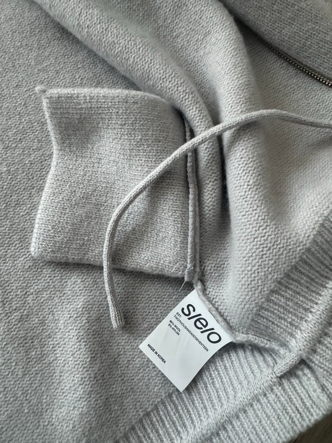 에스이오 울 후디 집업 자켓 상품이미지4