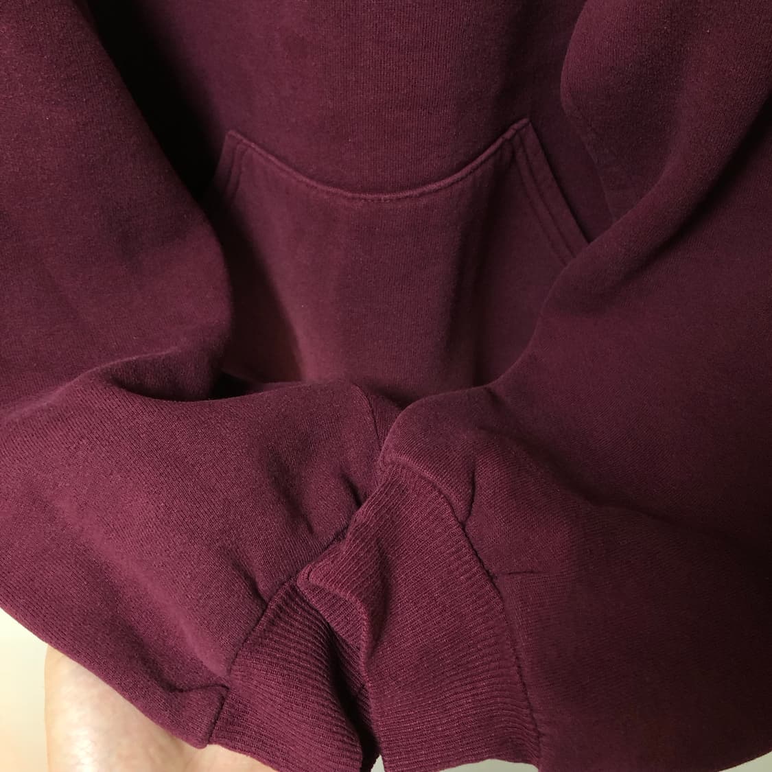 vtg 빈티지 러셀 후드티 스웻 xl 버건디 상품이미지4