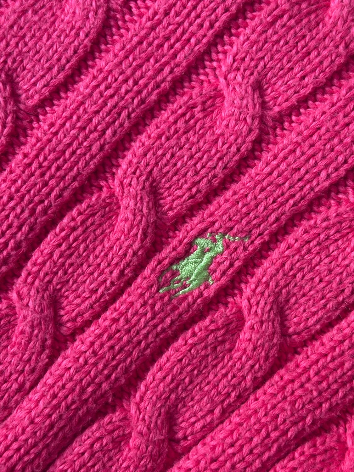 폴로 랄프로렌 니트 핑크 초록 포니 상품이미지4